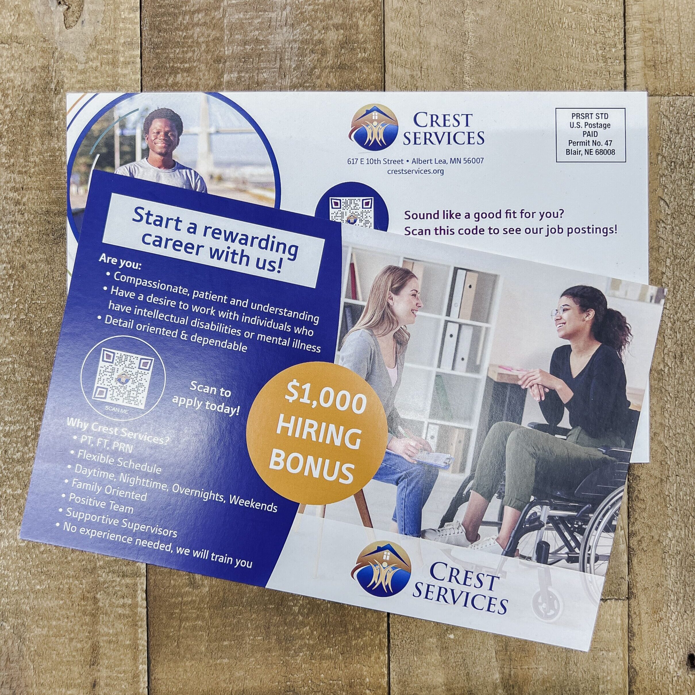 Courtside Marketing Crest Services Mailer