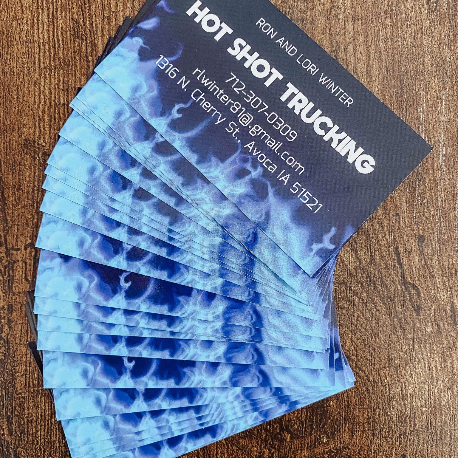 Courtside Marketing Hot Shot Trucking Business Card