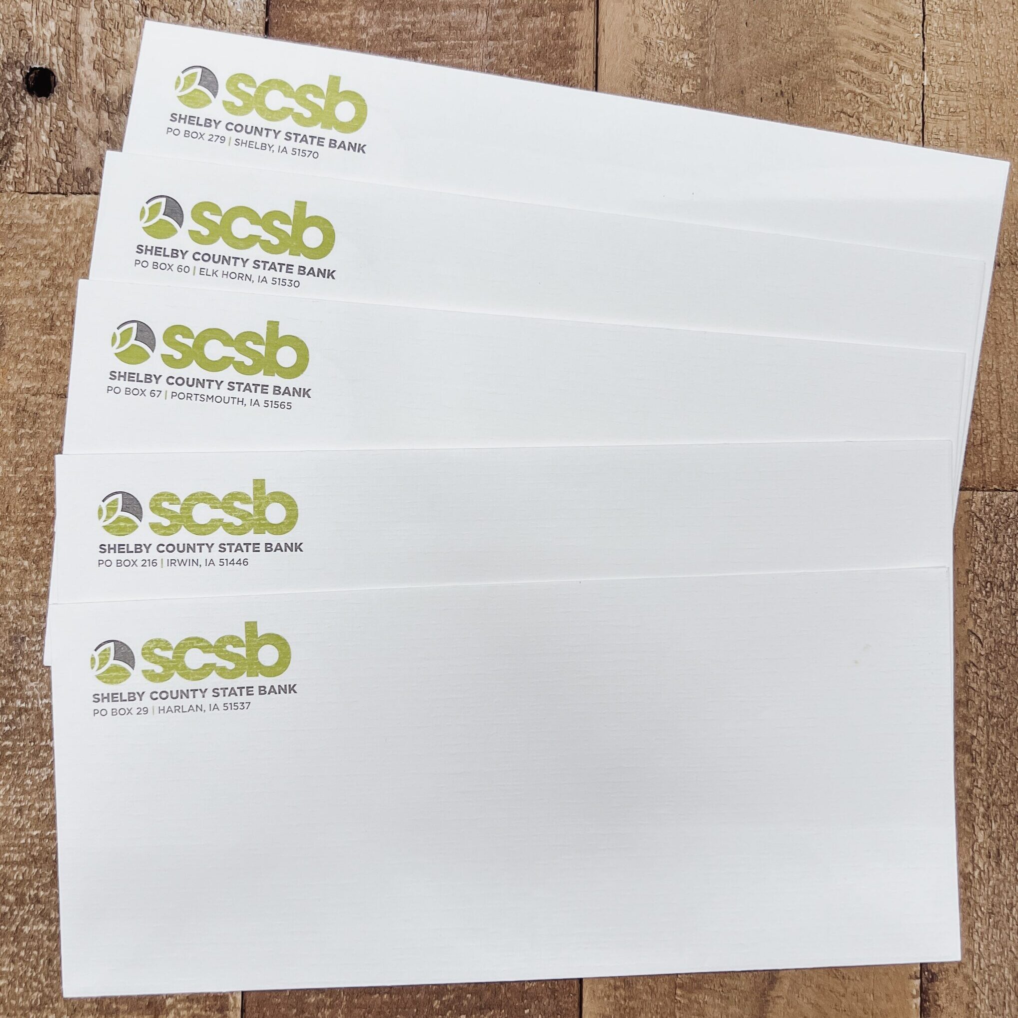 SCSB Envelopes
